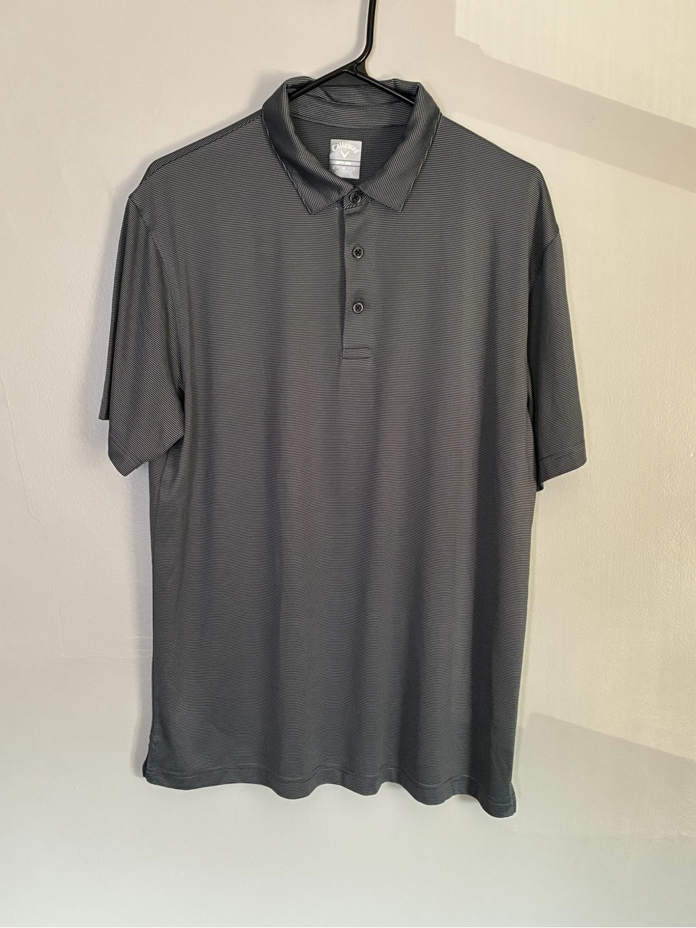 Callaway Men's large Charcoal Gray Polo golf Shirt